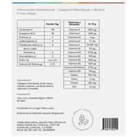 Colágeno Hidrolizado + Biotina Frutos Rojos